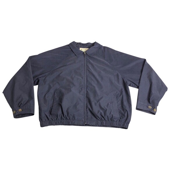 Eddie Bauer Other - Vintage Eddie Bauer Mens Jacket XL Blue Bomber Plaid Lined Full Zip Coat 90s Y2K